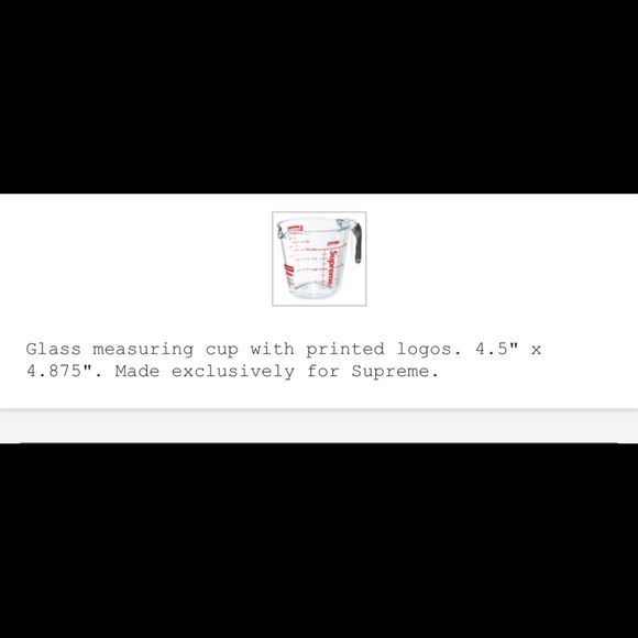 Supreme/Pyrex 2 cup measuring cup 🔥🔥SOLD 🔥🔥 - Picture 2 of 2